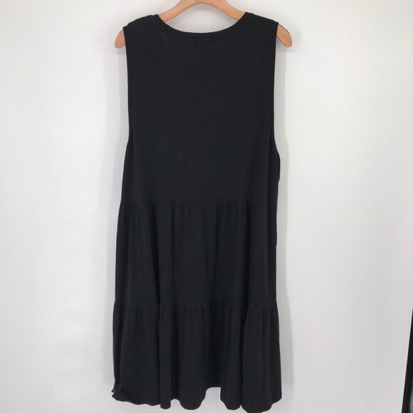 J.Crew Womens Sleeveless Black Tiered Dress knit cotton Size XXL - Picture 10 of 14
